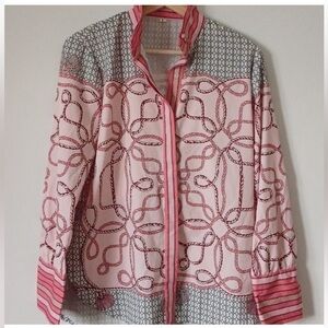 Elegant Pink and Gray Women's Blouse